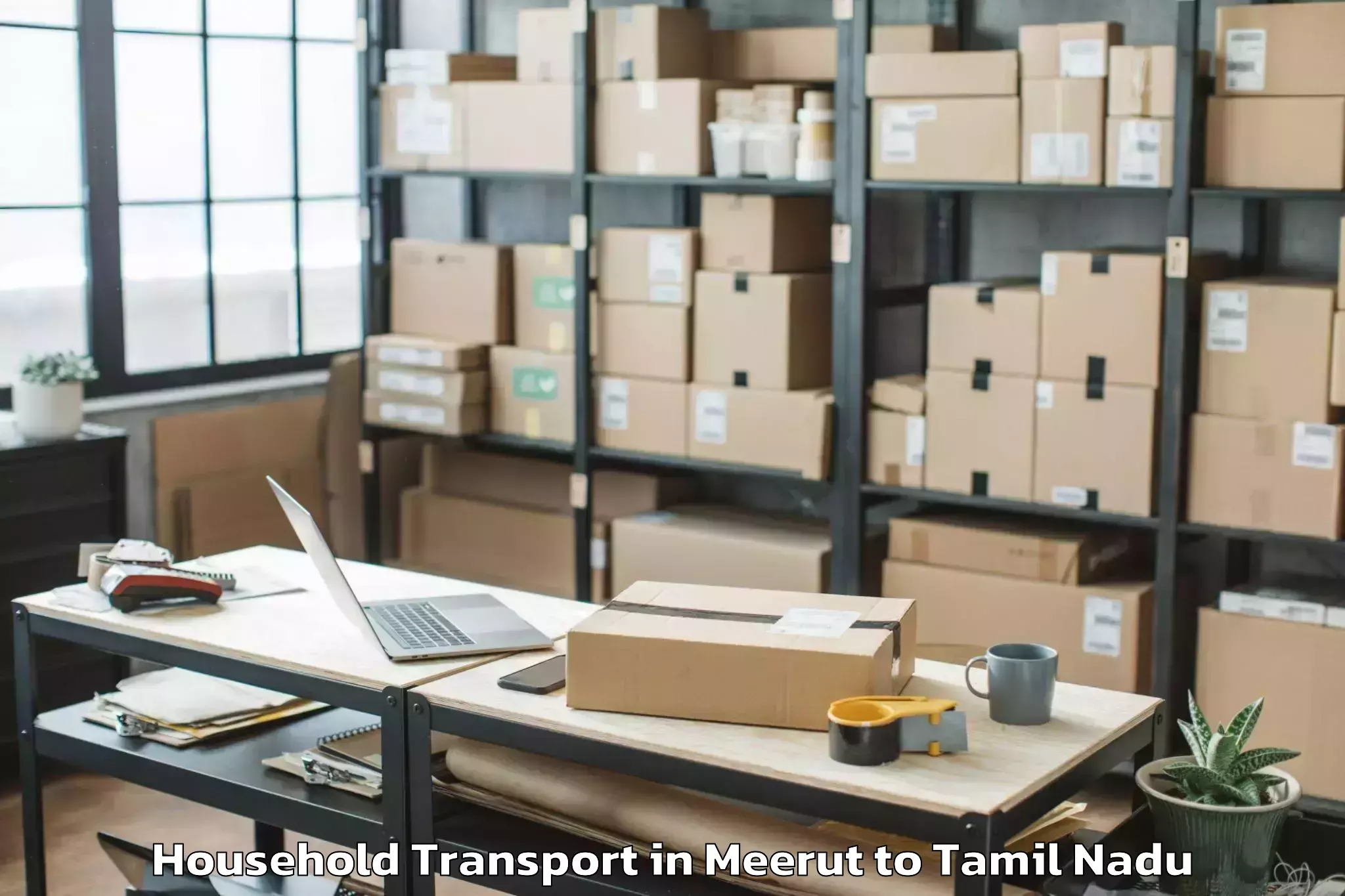 Book Meerut to Tiruturaipundi Household Transport